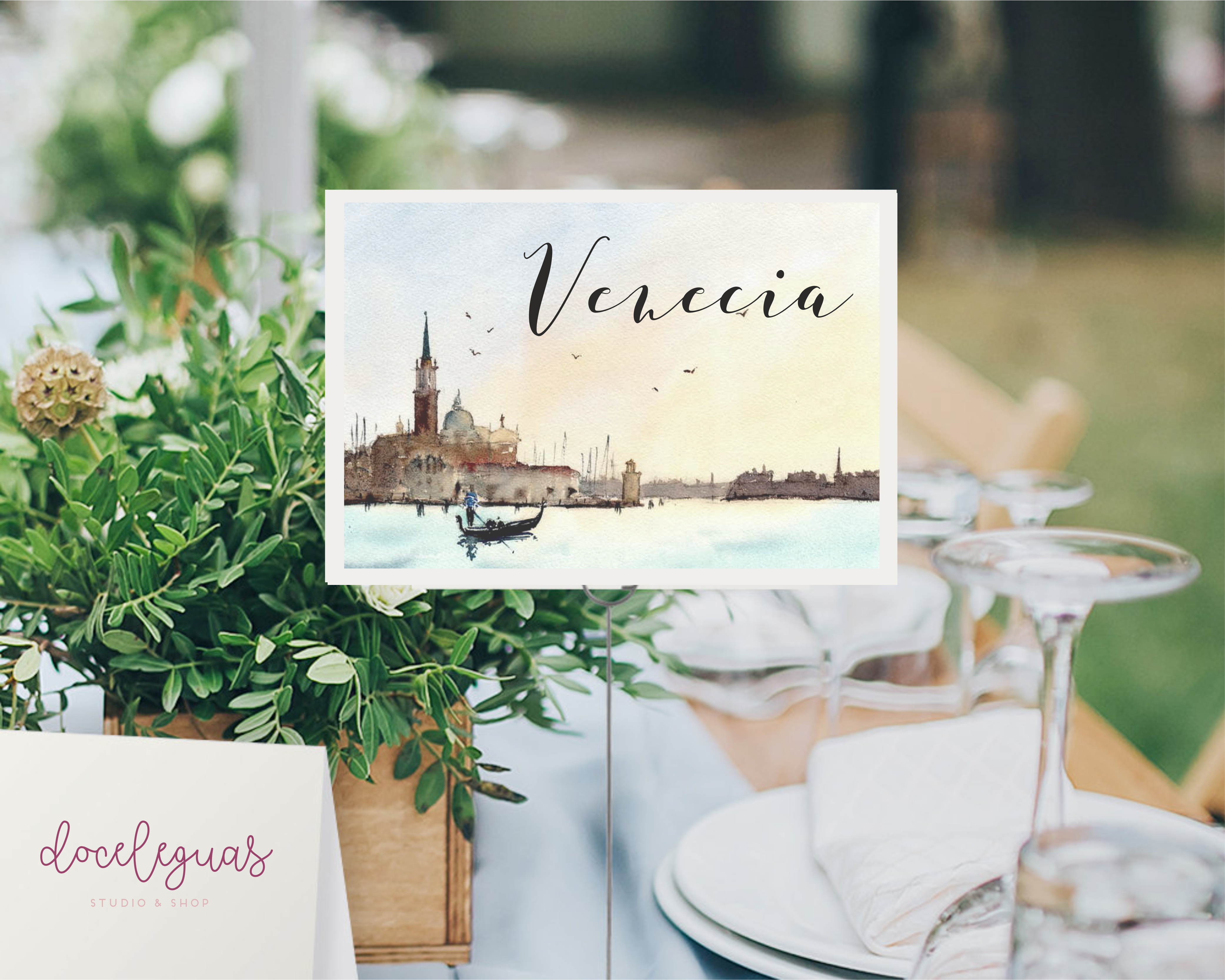 Sellos personalizados de boda Venecia
